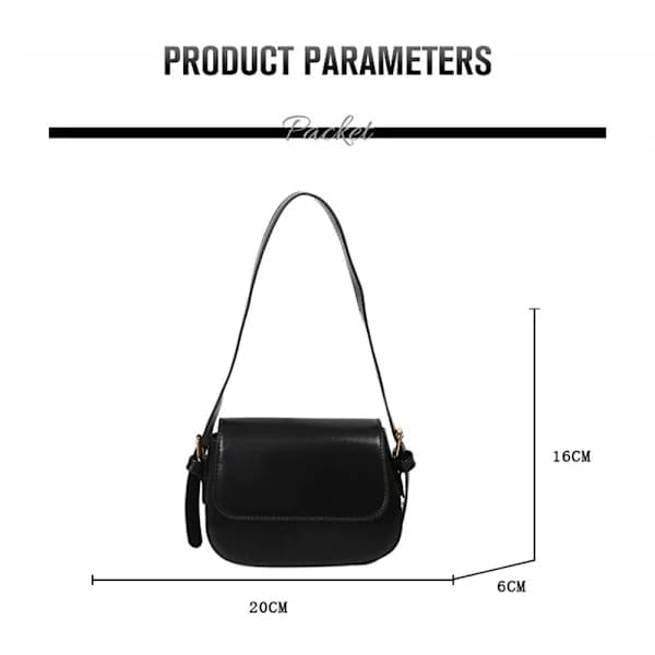 Skulderveske Messenger Bag SVART svart