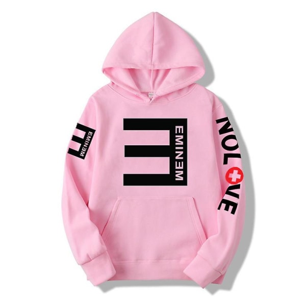 Eminem Sweatshirt Eminem Anti-e Hip-hop tjock tröja för män och kvinnor hoodie M Pink