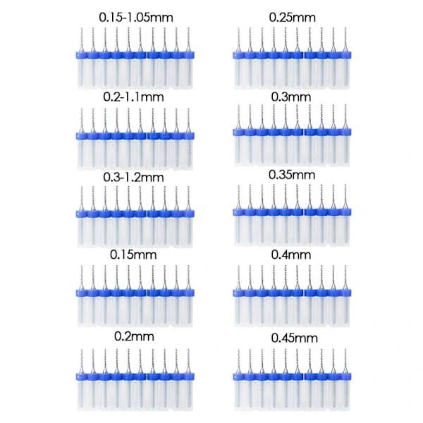10 stk. solide wolframcarbidbor 0,3MM 0,3mm