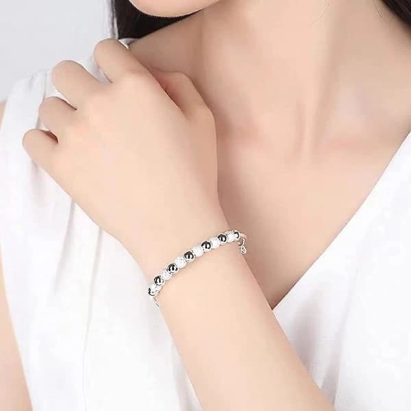 NA/925 Silver Ångestdämpande Armband För Kvinnor Pärlspinnerarmband