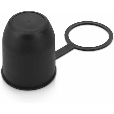Trækstangskuglebeskyttelse - Dæksel til biltrækkrog med clips - til 50 mm trækstangskugle - Sort/NC/