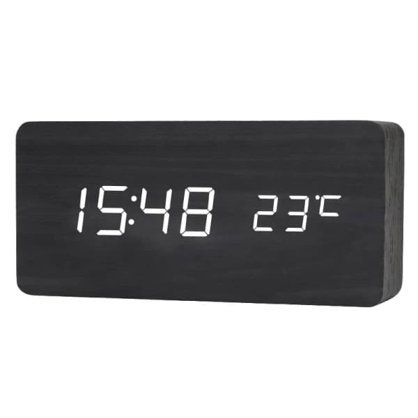 NA/Vækkeur til soveværelse, ur, hjem, termometer, LED