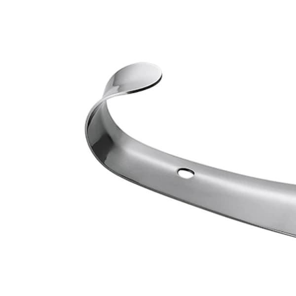 Lille skohorn i rustfrit stål, metalskohorn, 14,5 cm