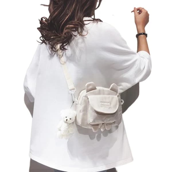 Messenger Kitty Bag Skulderveske HVIT Hvit