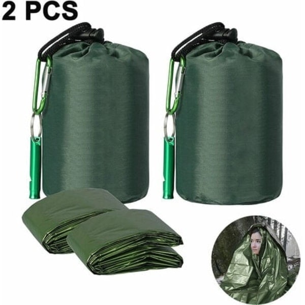 Nödsovsäck med Paracord, Ultralätt Vattentät Termisk Överlevnadsnödfilt för Camping, Vandring,_ NN