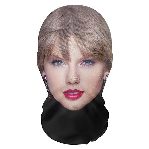 /Hc/Taylor Swift Cosplay -naamio 3D-tulostuksella，Ihmiskasvo Cosplay Halloween Parodia Juhlat Pukeutuminen Pään peitto 3