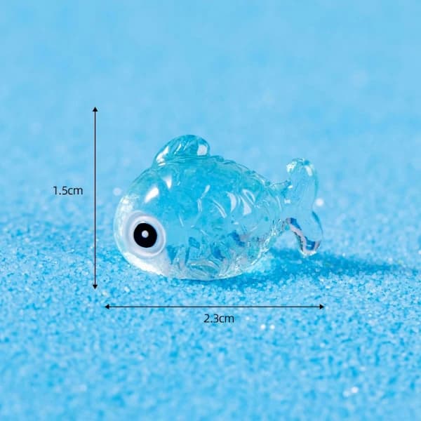 Fisk Miniatyrer Glødende figurer GRÖN Grønn