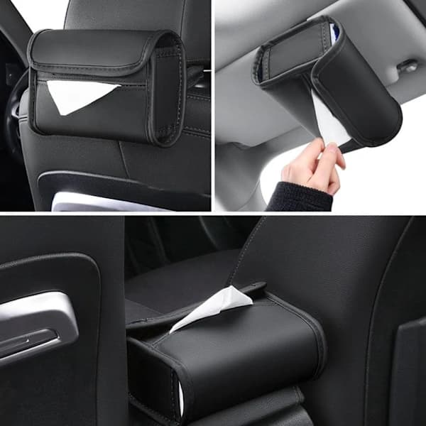 Bil Tissue Box Hållare Bil Center Console Armstöd Servett Box Beige
