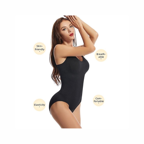 Kvinnor Trainer Body Shaper Slimming Bodysuits Fast Mage Control Body Shaper Suit M Brown