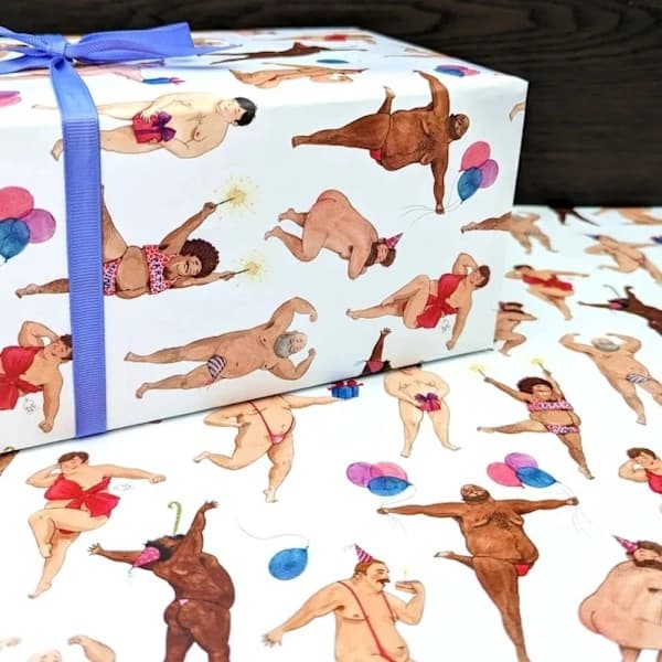 Presentpapper med poledansare-motiv 3 3 3