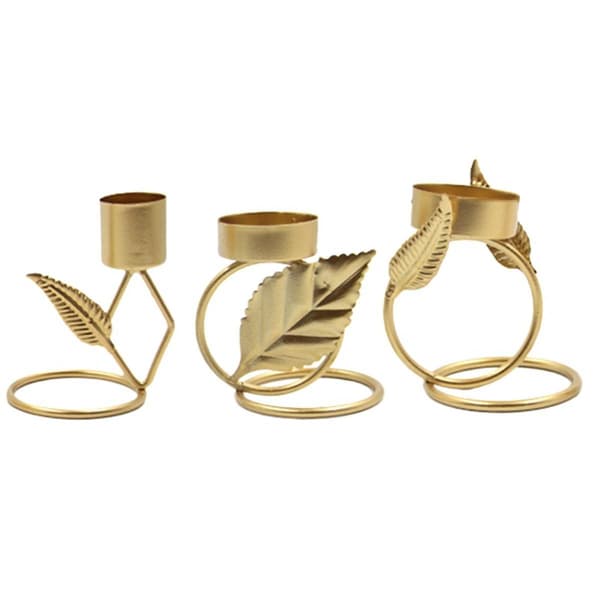 |NN| Metallsmidd lysestake, bladlysestake, lysestaker for bryllup julemiddag R