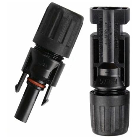 QQU-6 Par MC4 Hann/Hunn Doble Ringer Vanntett Forsegling Solcellepanel Kabelkontakter