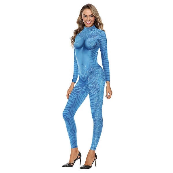 Jake Sully Na'vi Pandora Film Avatar Alien Et Jumpsuit Catsuit Sexiga Kvinnor Män Vuxen Cosplay Kostymer Zentai Halloween Bodysuit Women XL