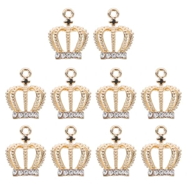 NA/30 stk. miniature krone charms tilbehør Koreansk version