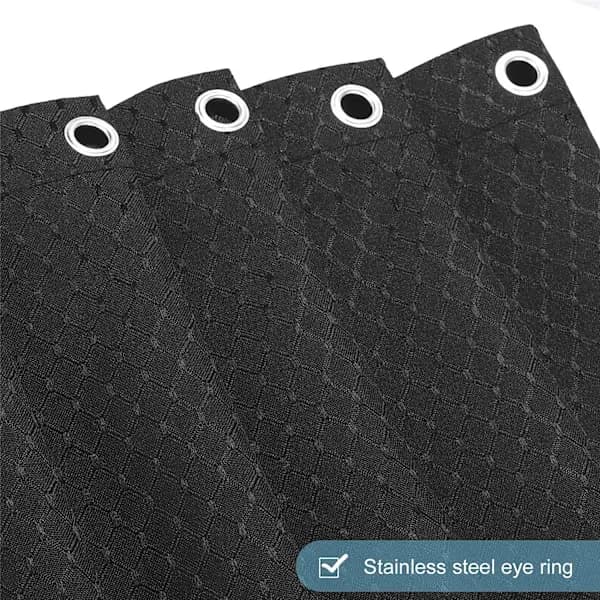 NA/Svart Duschdraperi Tvättbart Mögelresistent Tyg Duschdraperi Patte, A