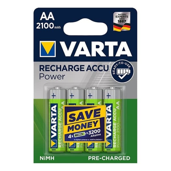 Varta Recharge Accu Power batterier AA 2100 mAh 4 stk. i blisterpakning