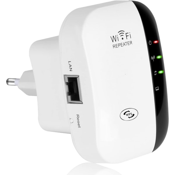 Repeater, WLAN-förstärkare 300 Mbit/s 2,4 GHz WiFi Range Extender, F