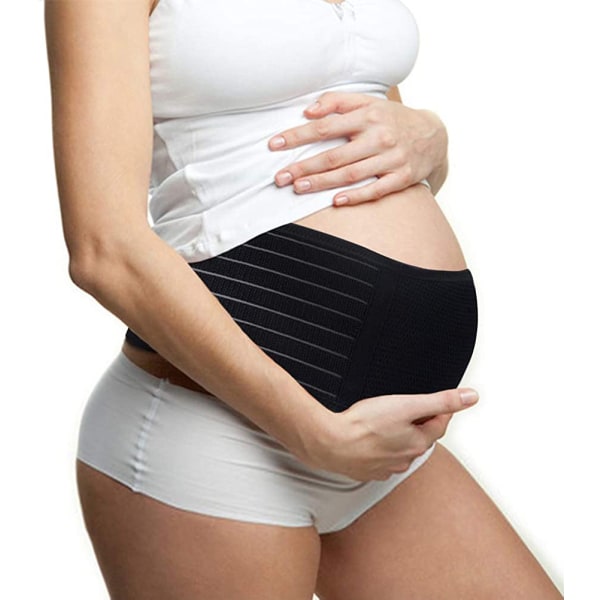 Graviditetsstödbälte, magband för att stödja midjan Black