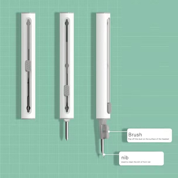 [NT] Lite Gap Cleaner Kit Bærbar Penn Design 3-i-1 multifunksjonelle rengjøringsverktøy Blå