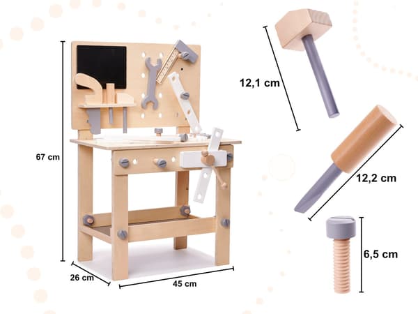 Wooden Workbench for Children - Toy Tools
