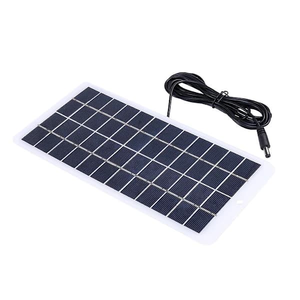 10W USB Solpanel, 12V Højtydende Polysiliciummodul Vandtæt Soloplader med Solcelle til Camping