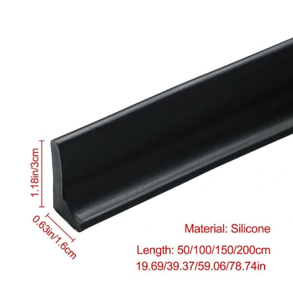 Vannstopper Vannholde stripe HVIT 200CM Hvit 200cm