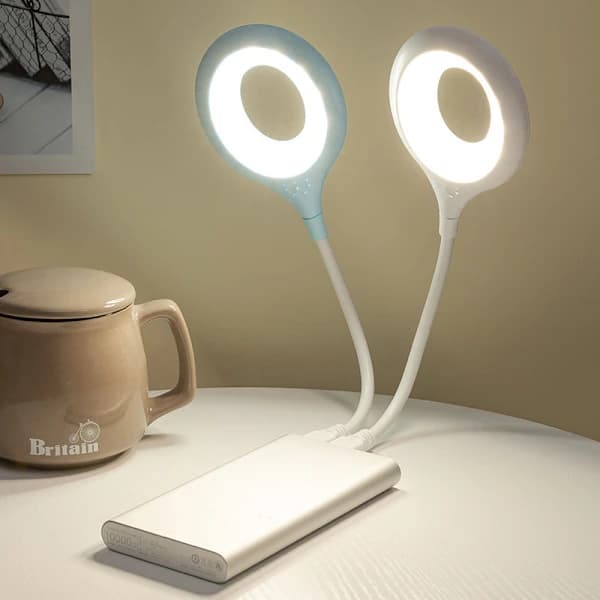 2 stk LED Leselys Klemmer Barneskrivebordslampe med Fl