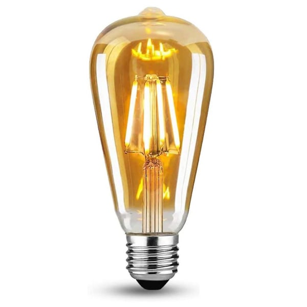 6st vintage LED-lampa St64 antik stil glödlampa Tungsten dimbar 4w E27 dekorativ glödlampa