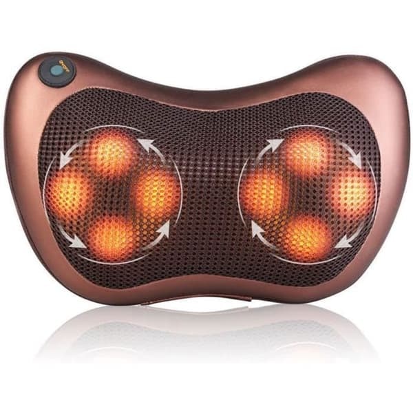 YOLISTAR Shiatsu niskahierontatyyny, 8 rullaa 3D-vaivaustyynyhierontalaite selälle/niskalle/kaulalle/hartioille_NN