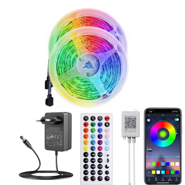 LED light string with Bluetooth remote control RGB LED light strip 20 meters 295