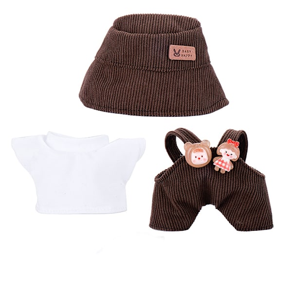 /NC/Første og Anden Generations 17CM Siddende Party Labubu Fiskerhat Undertøj Hænge Bukser Sæt Baby Tøj Labubu Klud 25