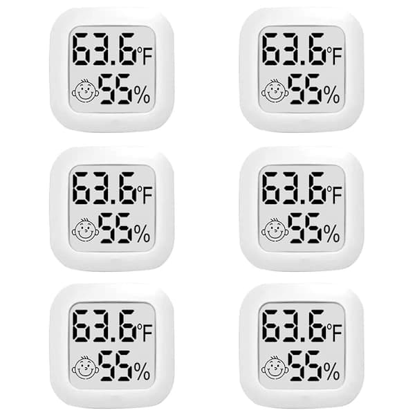 /NN/6-pack Mini Digital Termometer Hygrometer Inomhus LCD-skärm{F2}