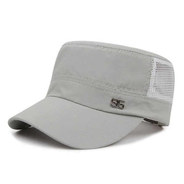 Baseball-lippis vaaleanharmaa