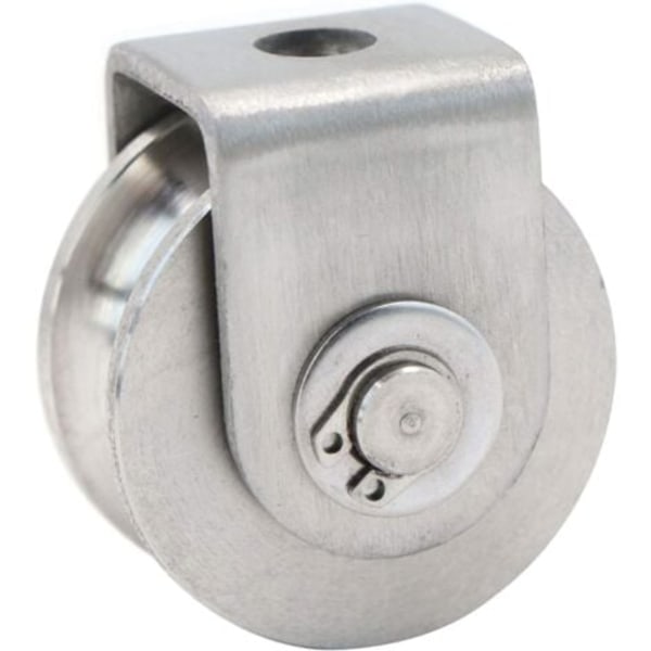 Enkel Hjulblock för Rostfri Stålvajer, Lyftblock, Klätterhjulblock Lastrulle, Lyftblock Kapacitet 30kg - 1st Silver/NC/
