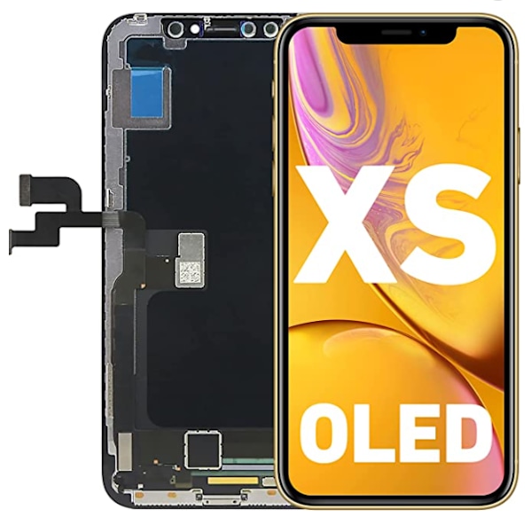 Udskiftningsskærm til iPhone Xs OLED sort black