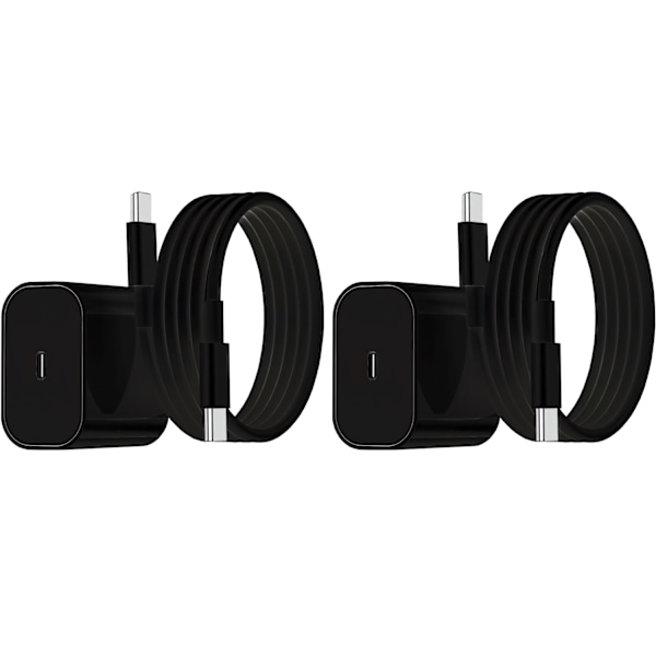 2-pack - Laddare för Samsung 25 W - Adapter + Kabel USB-C Snabbladdare Svart Black