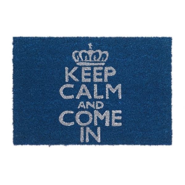 Kynnysmatto ”Keep calm and come in” sininen_NN