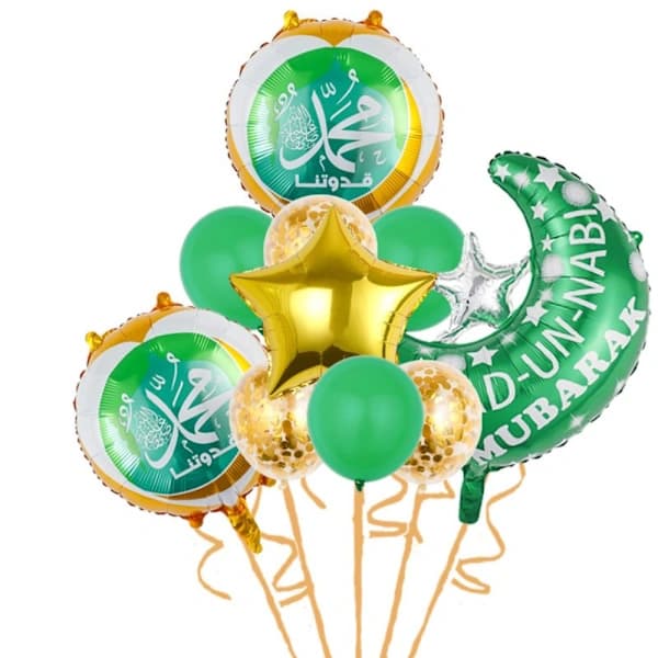 10 stk. al-Adha Balloner Eid Mubarak