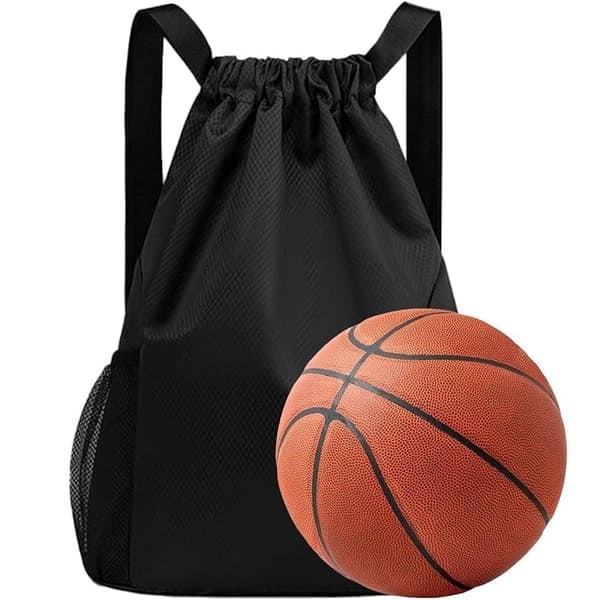 [NT] Størrelse L Basket Rygsæk med snøre Sort