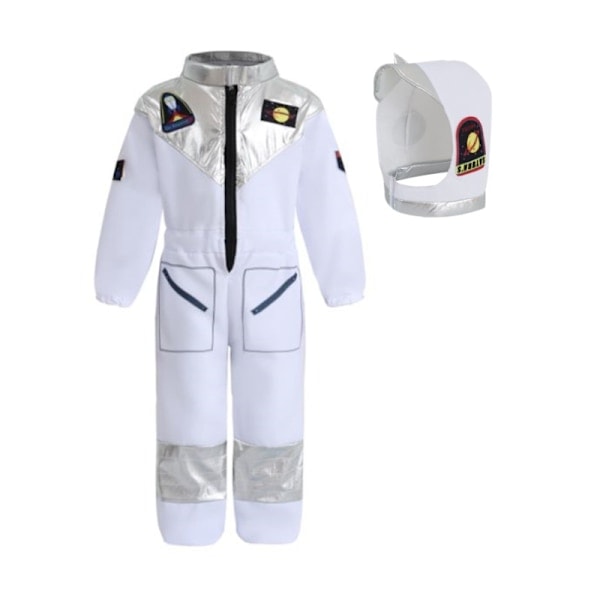 /NN/ Pojkes Tecknad Astronaut Cosplay Kostym, Halloween Utklädnad Overall & Hatt, Barns Utklädningsdräkt För Karnevalsfest 1 120