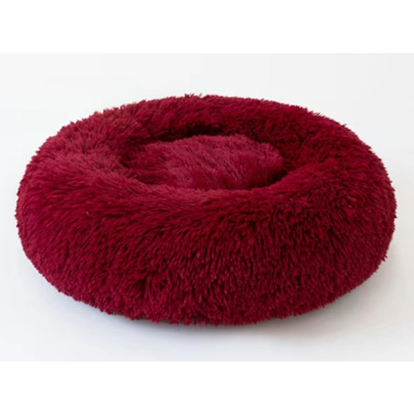 Kosedyrseng for katter, donutform Red 60*60 cm