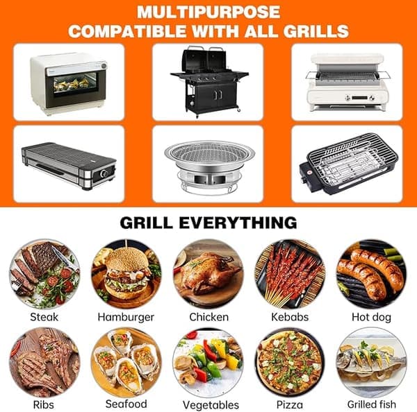 Grillmåtte / bagemåtte 5 stk, Genanvendelig - Non-stick kvalitet