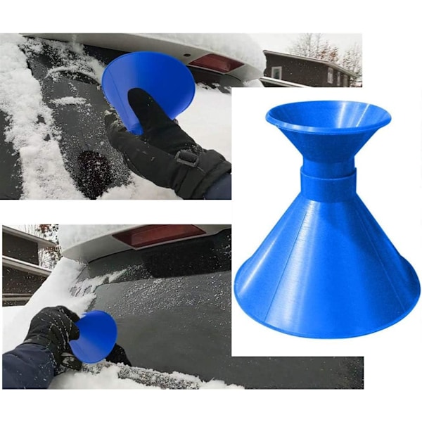 Rund isskrape issnøfrostskrape bilvindu isskrape multifunksjonskjegle drivstofftrakt snøskuffel