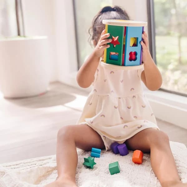 /NN/Melissa & Doug Match and Roll Formsorterer - Klassisk Treleke