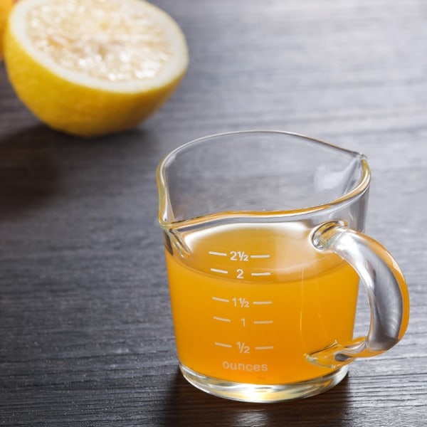 [NT] 70 ml glaskopp, mätkopp med skala för hemmaköket, 70 ml mjölkkopp