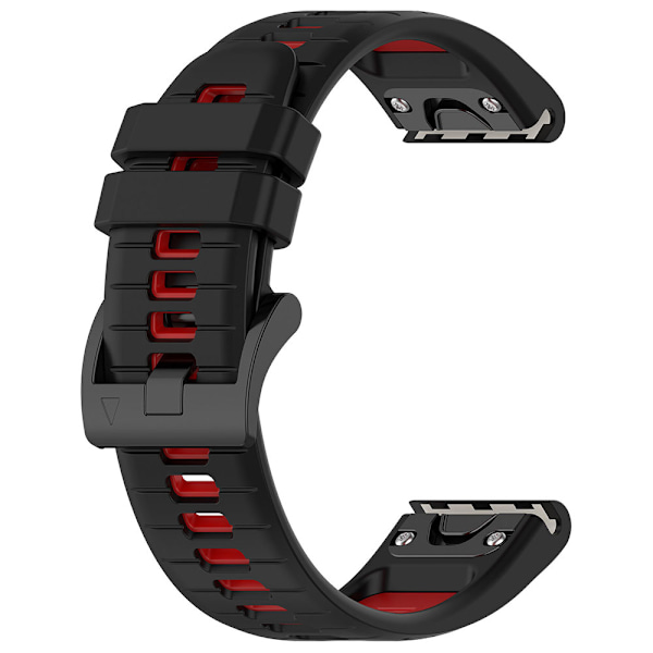 Silikonearmbånd til Garmin Fenix 7X / Fenix 7X Pro 26mm - Sort