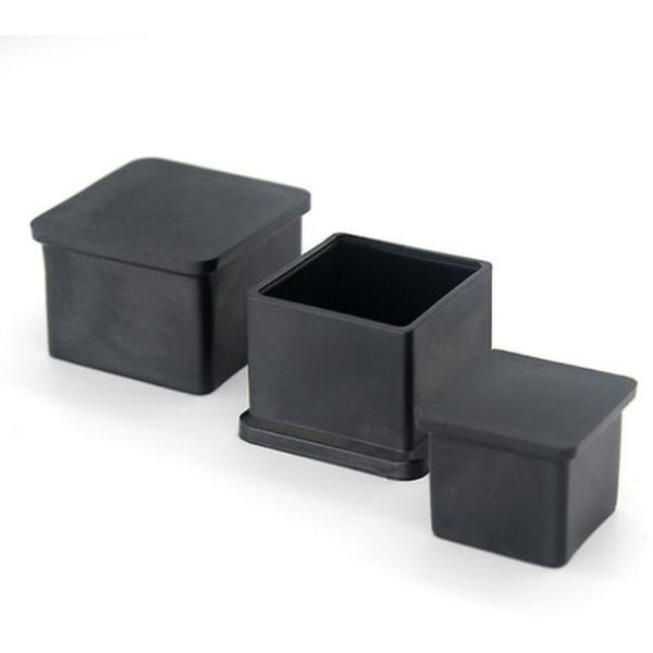 Firkantede Gummihætter - 30mm - Til Stole, Borde, Møbelfødder/NC/