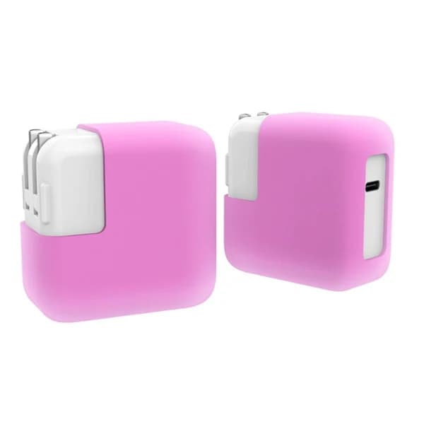Strömadapterfodral Elastiskt Skydd ROSA RÖD 30W 30W Rose Red 30W-30W