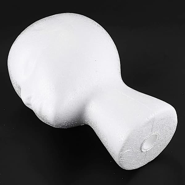 Styrofoam Mannekeng Hode Display Hatt Caps Parykkholder Hvit Skumhode