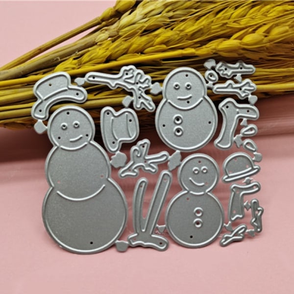 [NT] Snemand i metal skære dies med halstørklæde Hue Prægning skabeloner skabelon Fantastisk indretning til kort Scrapbooking DIY Craft Snemand